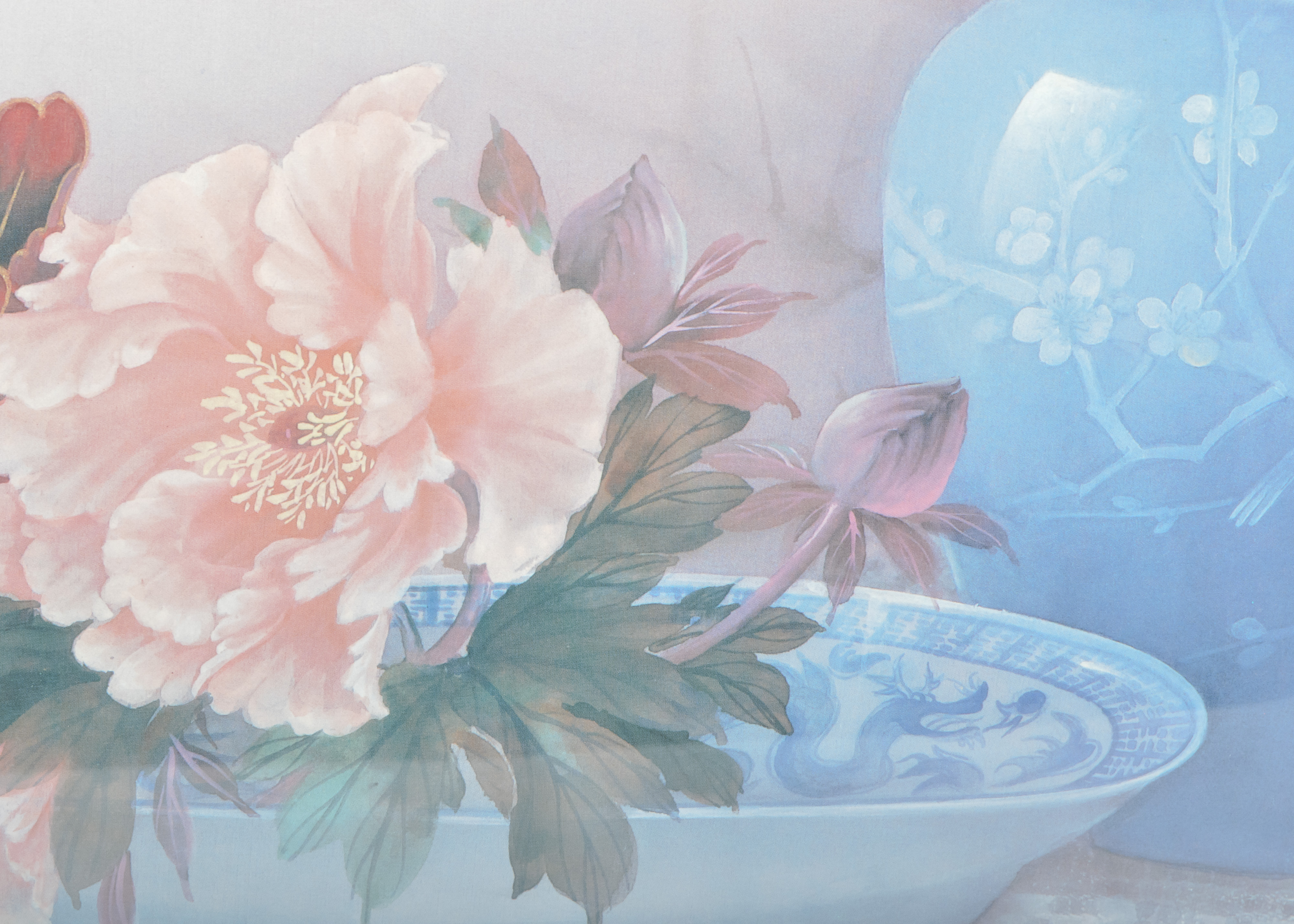 Pair of Floral Offset Lithographs