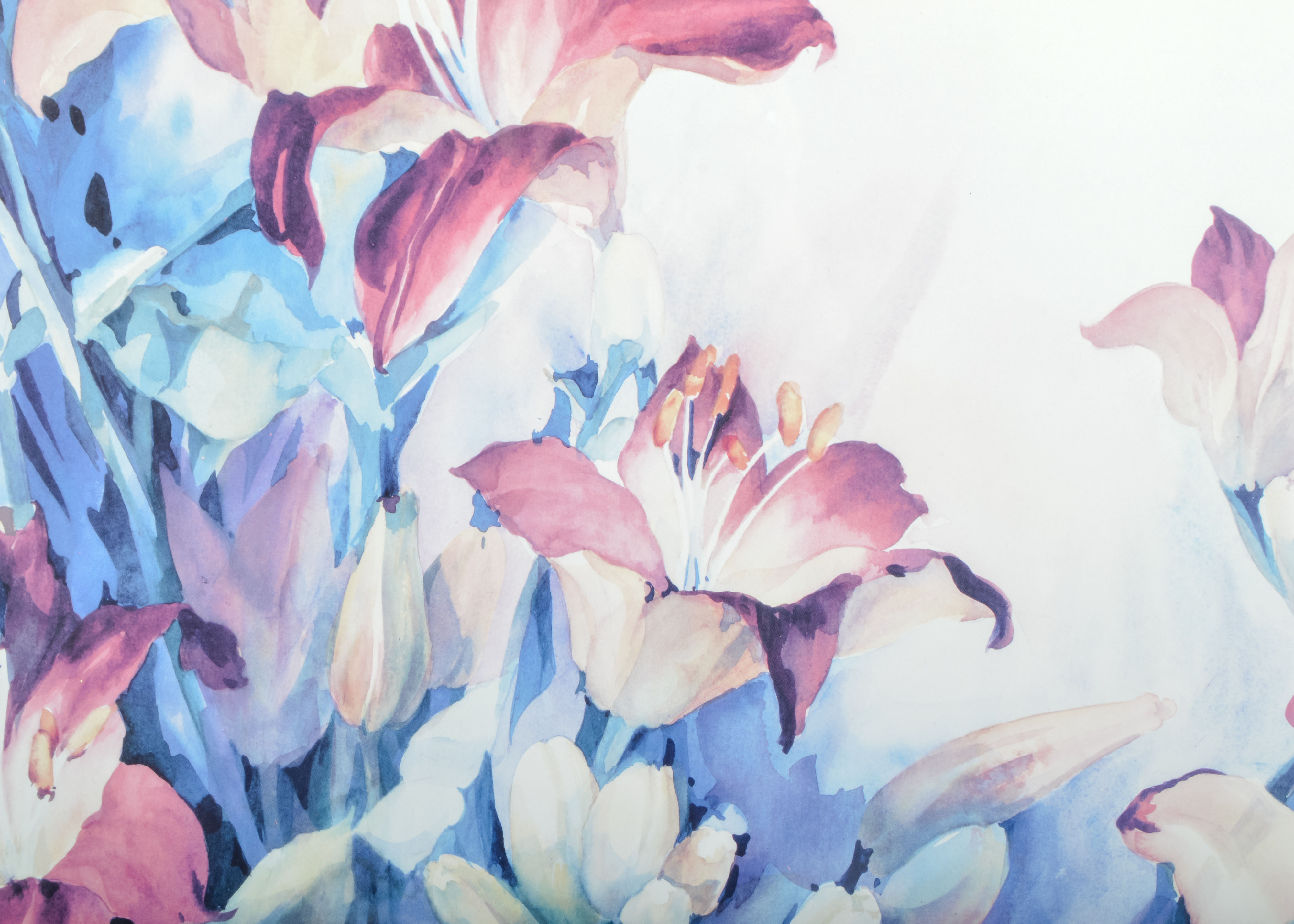 Pair of Floral Offset Lithographs