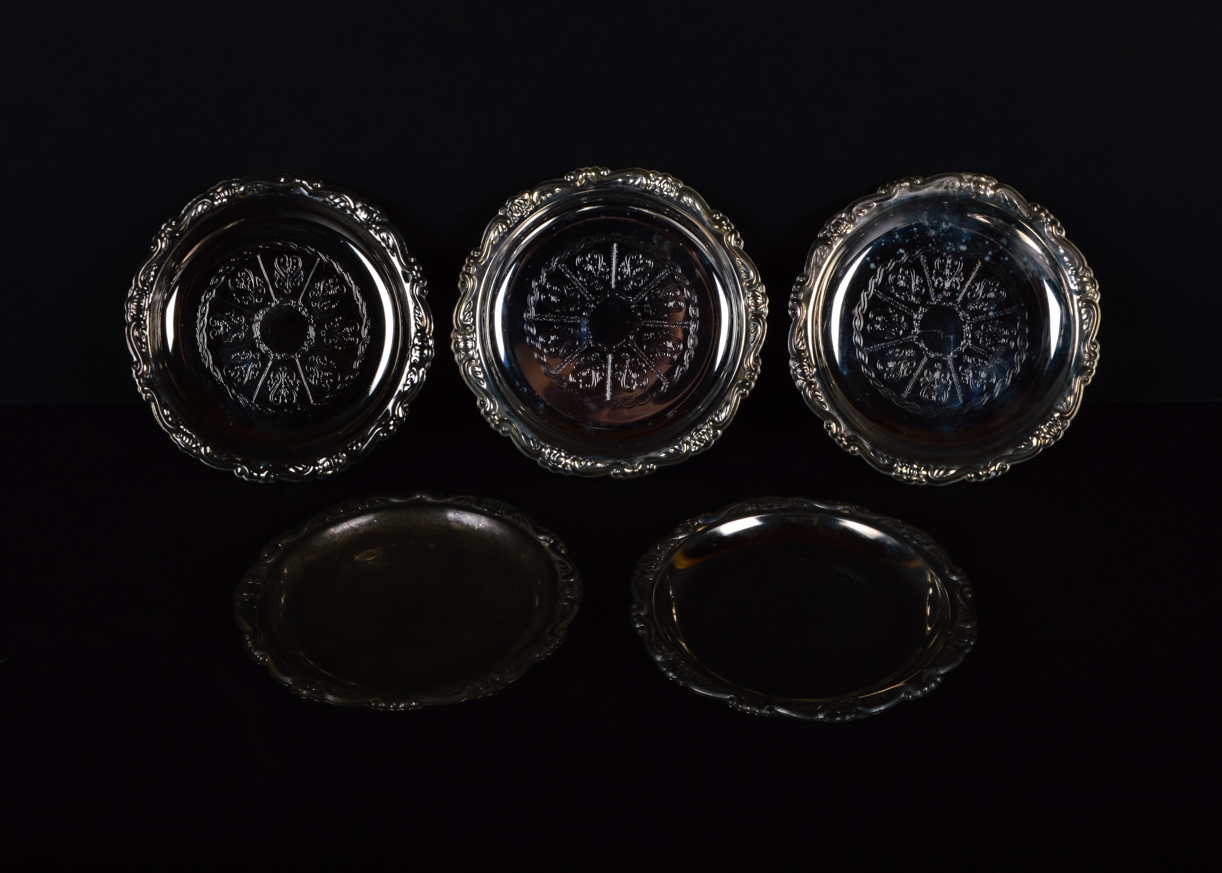 Silver Plate and Glass Accents