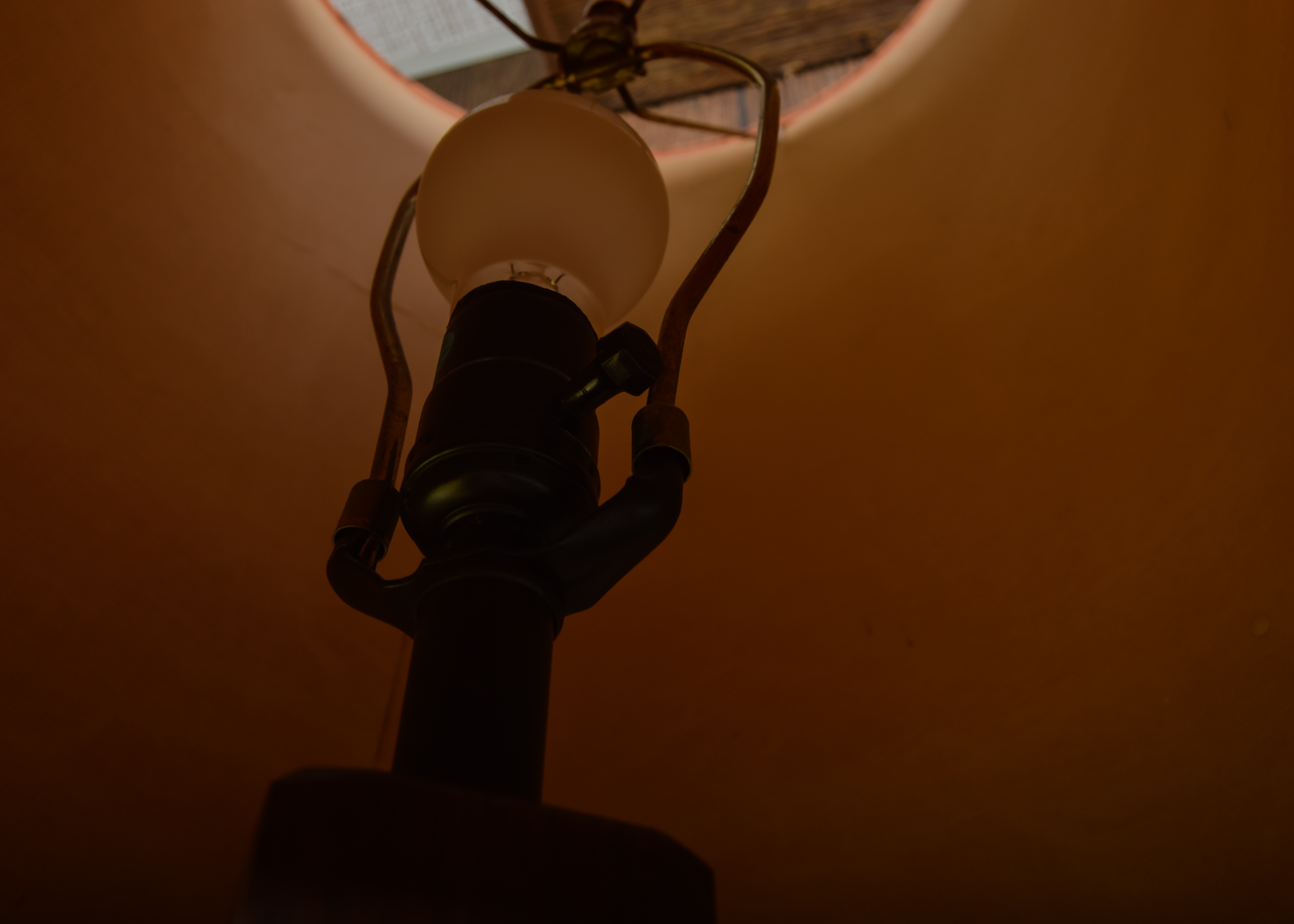 Vintage Lamp with Glass Table