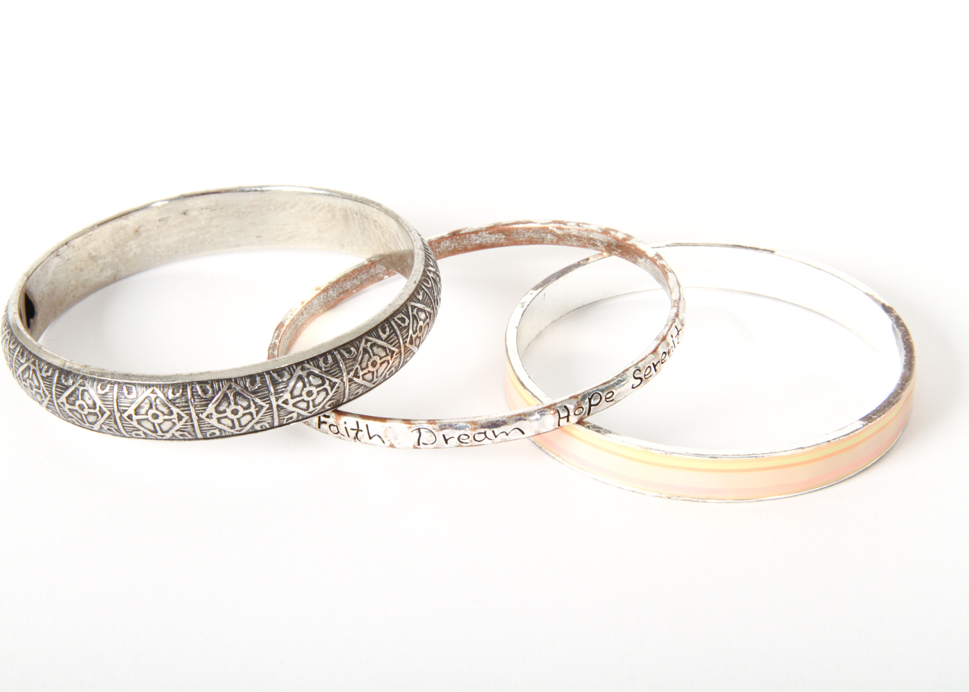 Assortment of Colored Metal Bracelets