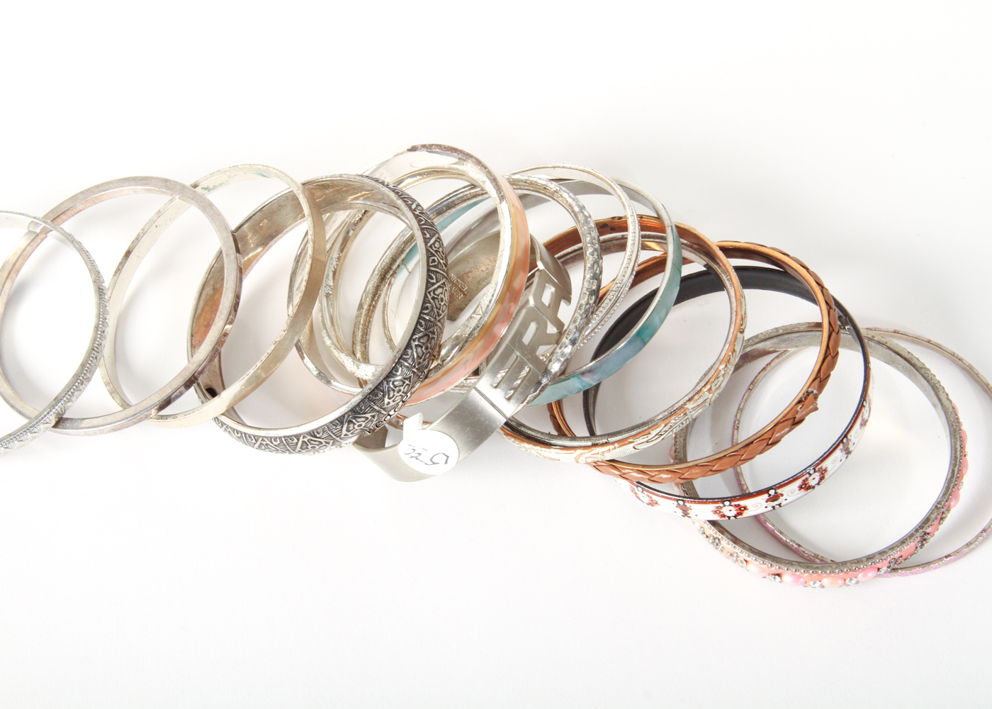 Assortment of Colored Metal Bracelets