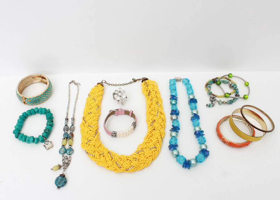 Tropical-Toned Costume Jewelry
