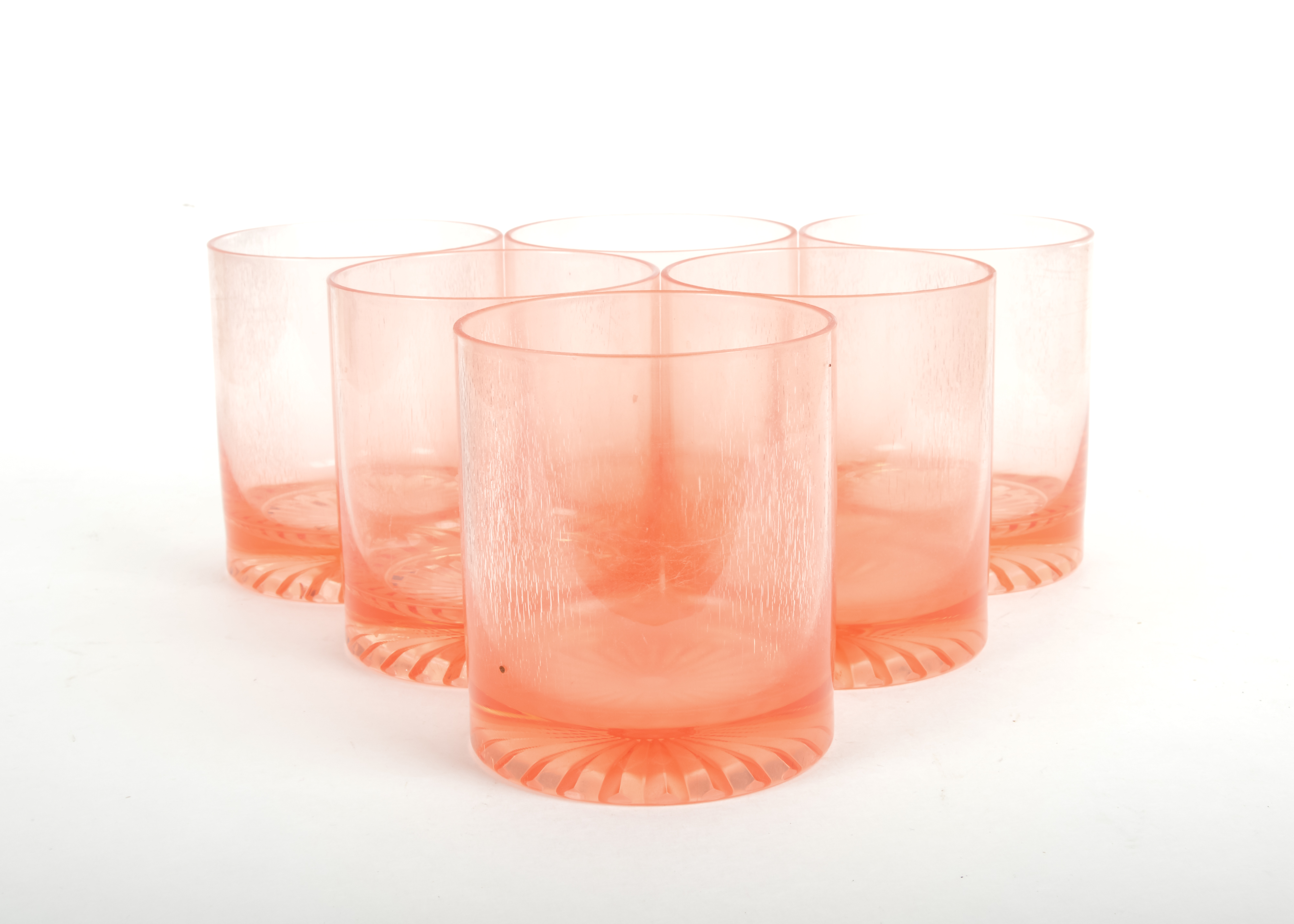 Set of Plastic Cups and a Glass Pitcher