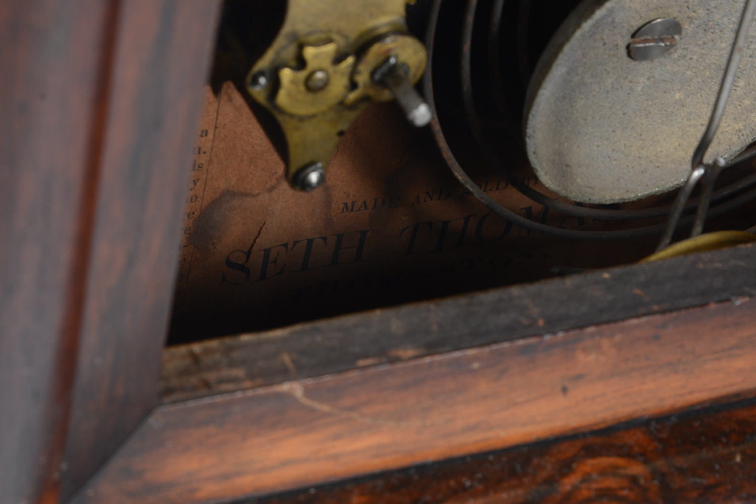 Antique Seth Thomas Day Spring Mantel Clock with Alarm