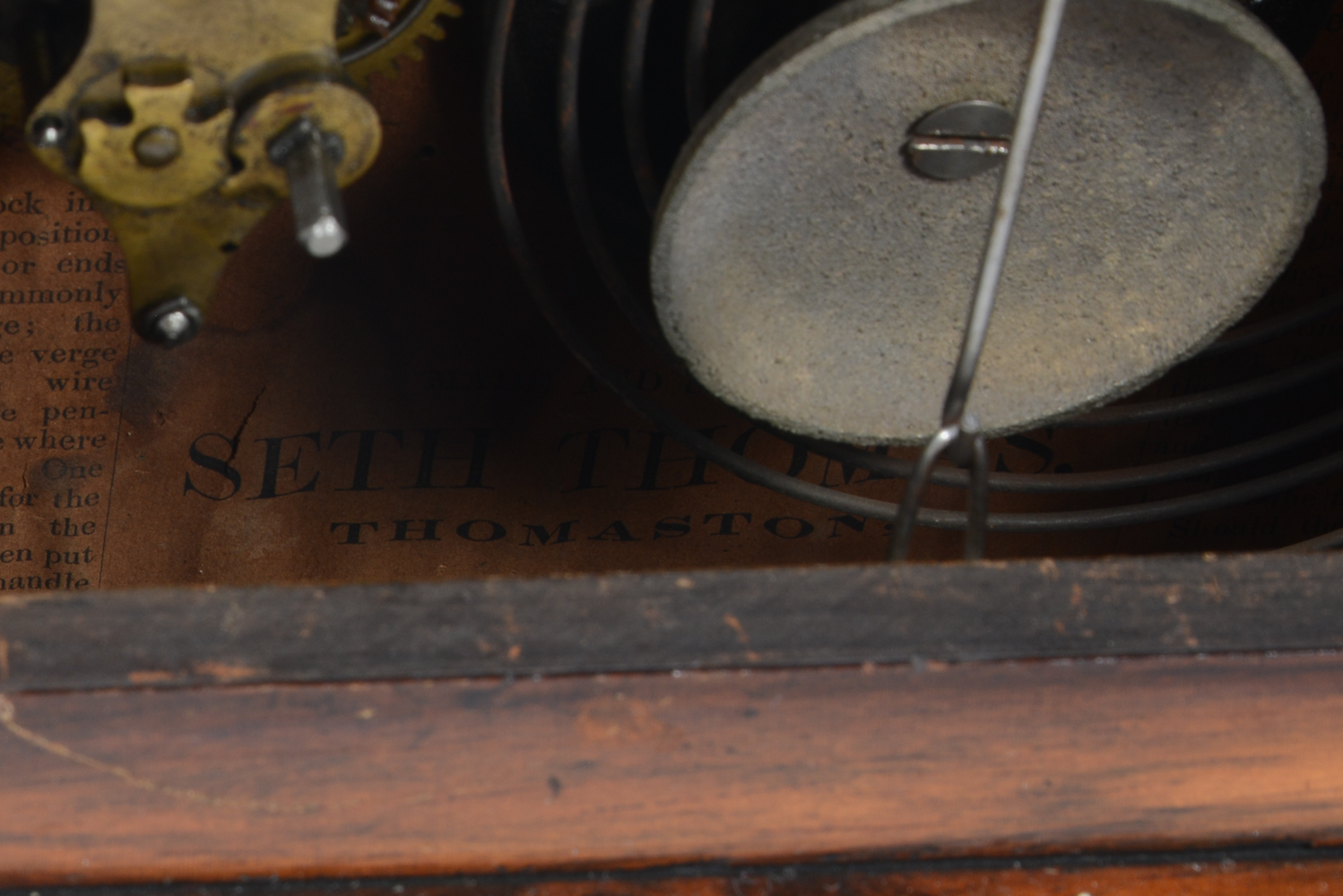 Antique Seth Thomas Day Spring Mantel Clock with Alarm