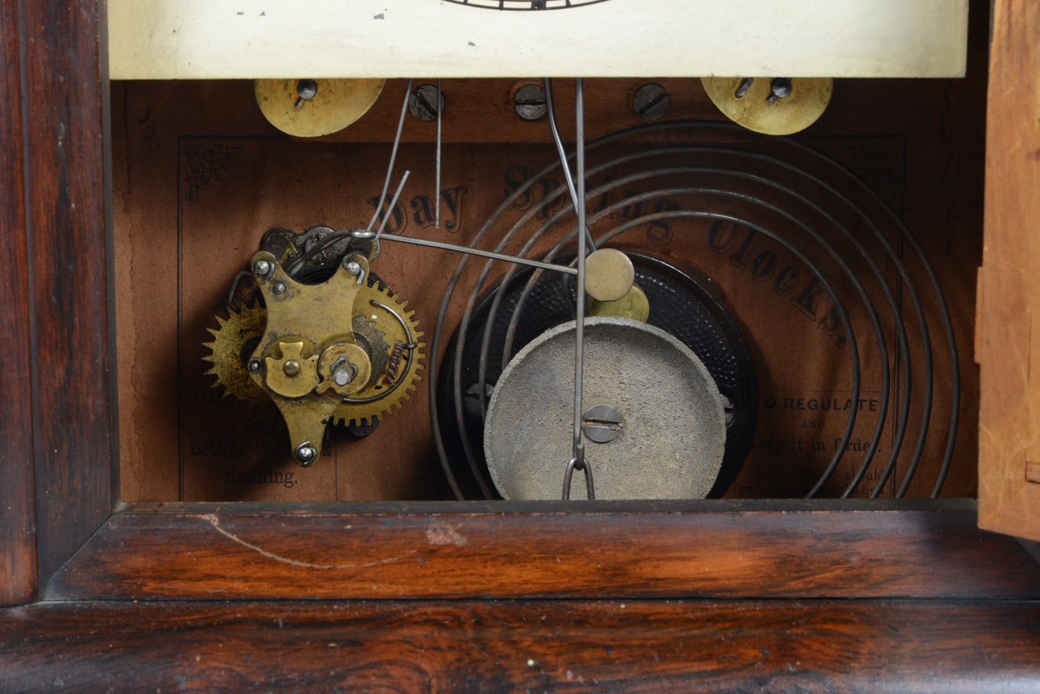 Antique Seth Thomas Day Spring Mantel Clock with Alarm