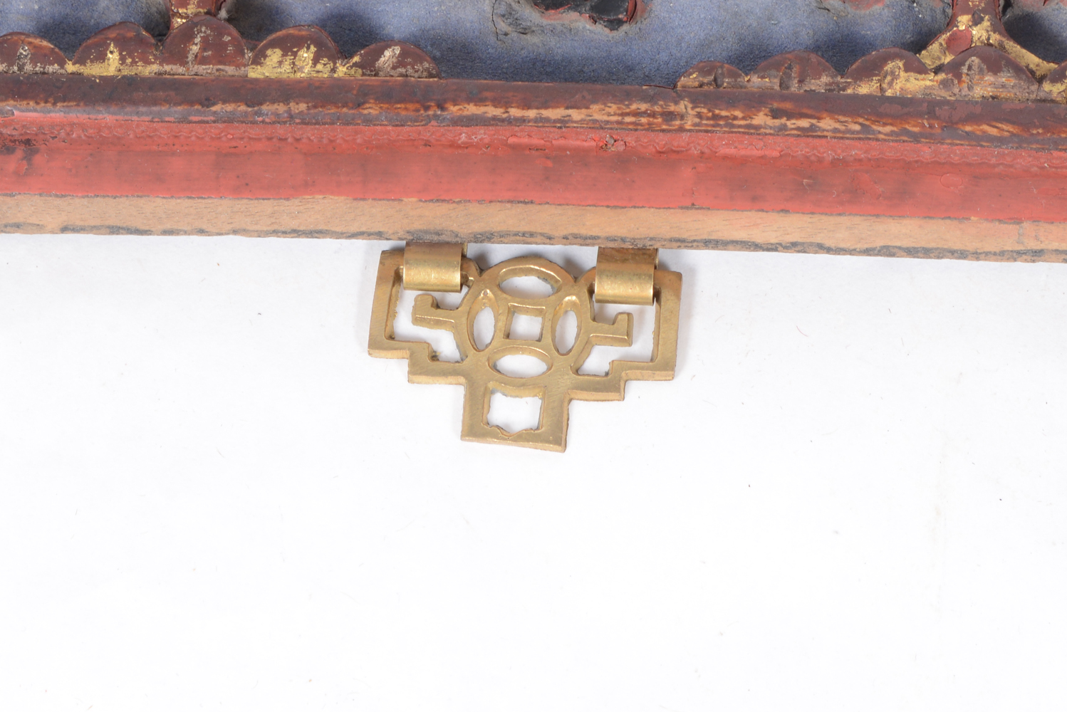 Set of Four Vintage Carved Wooden Chinoiserie Style Panels