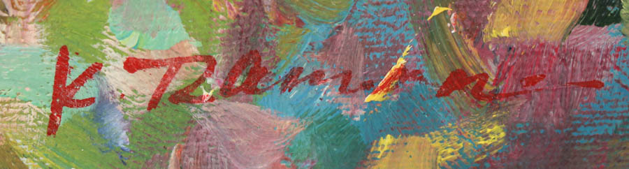 Post-Impressionist-Style Acrylic Waterfront Painting