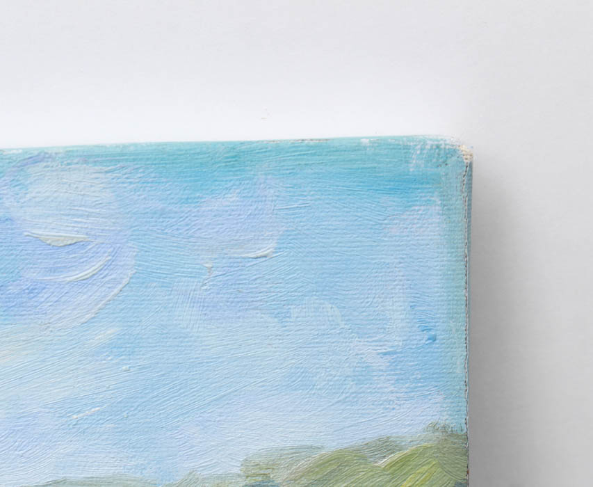 Post-Impressionist-Style Acrylic Waterfront Painting