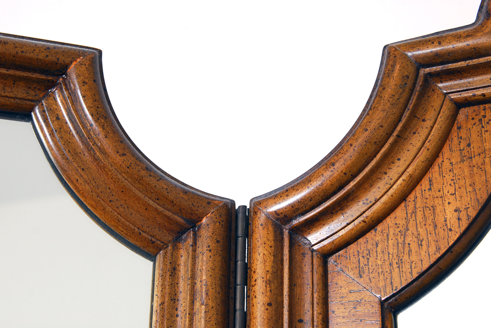 Unique Furniture Makers Dresser with Trifold Mirror