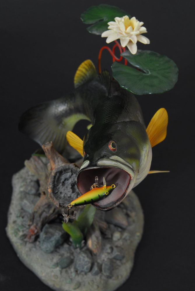 Trio of Danbury Mint George Kruth Bass Sculptures