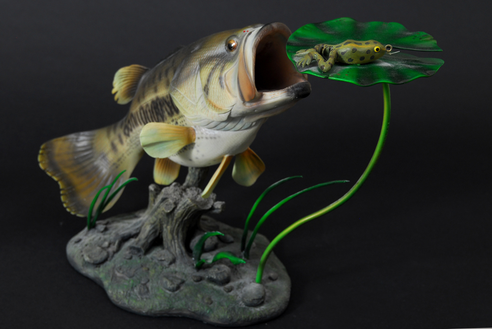 Trio of Danbury Mint George Kruth Bass Sculptures