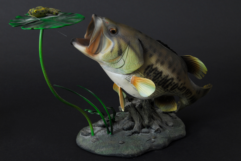 Trio of Danbury Mint George Kruth Bass Sculptures