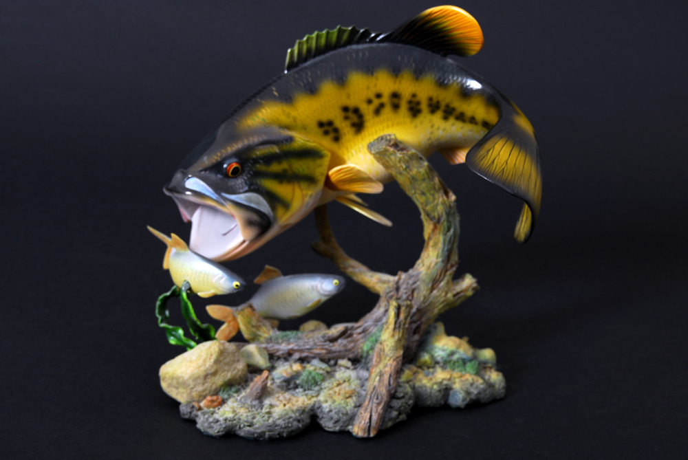 Trio of Danbury Mint George Kruth Bass Sculptures