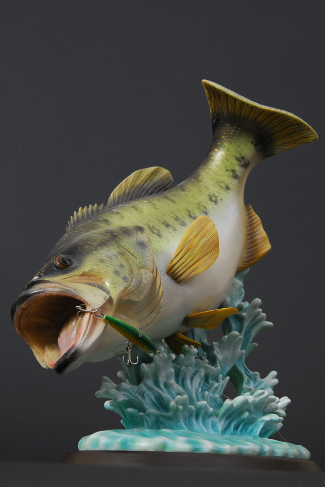 Trio of George Kruth Danbury Mint Bass Sculptures