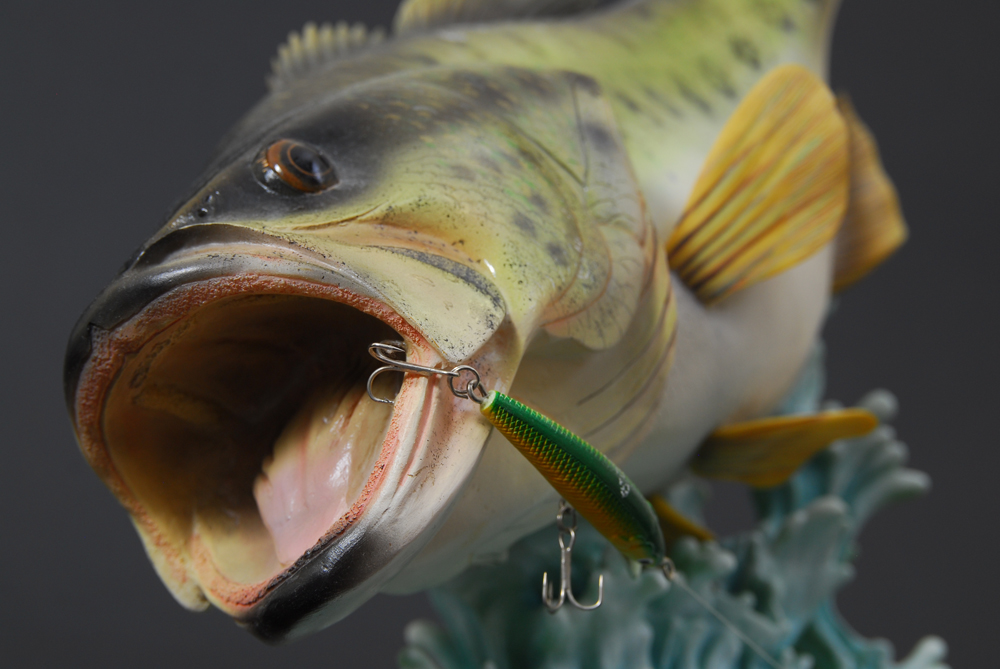 Trio of George Kruth Danbury Mint Bass Sculptures