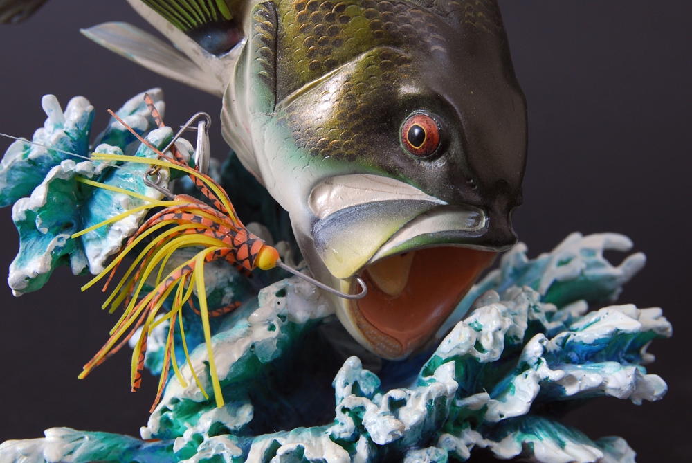 Trio of George Kruth Danbury Mint Bass Sculptures