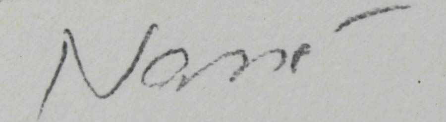 Signed Beach Watercolor Painting