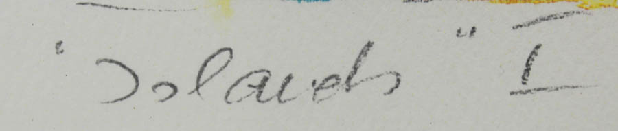 Signed Beach Watercolor Painting