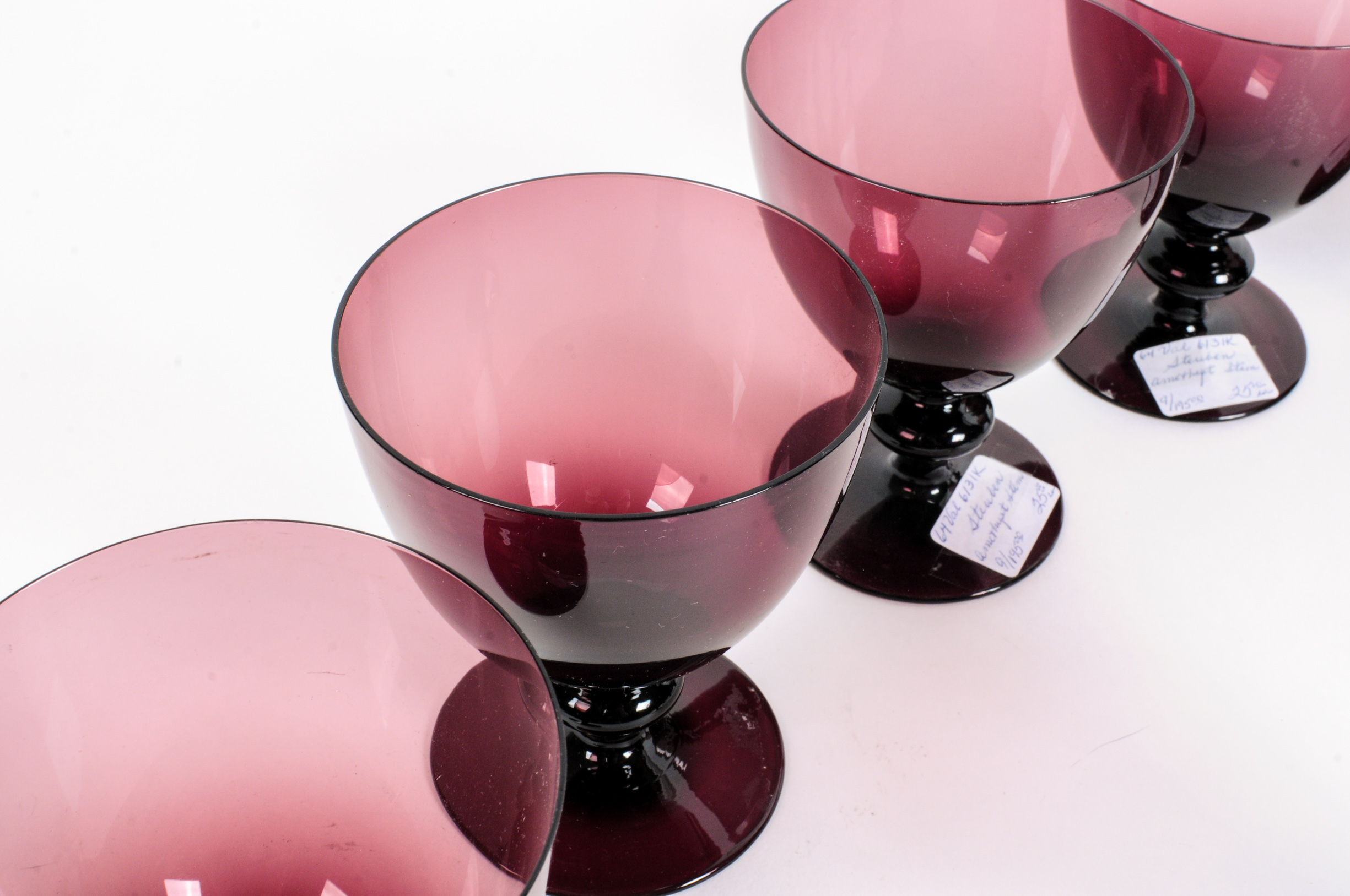 Set of Steuben Glass Water Goblets