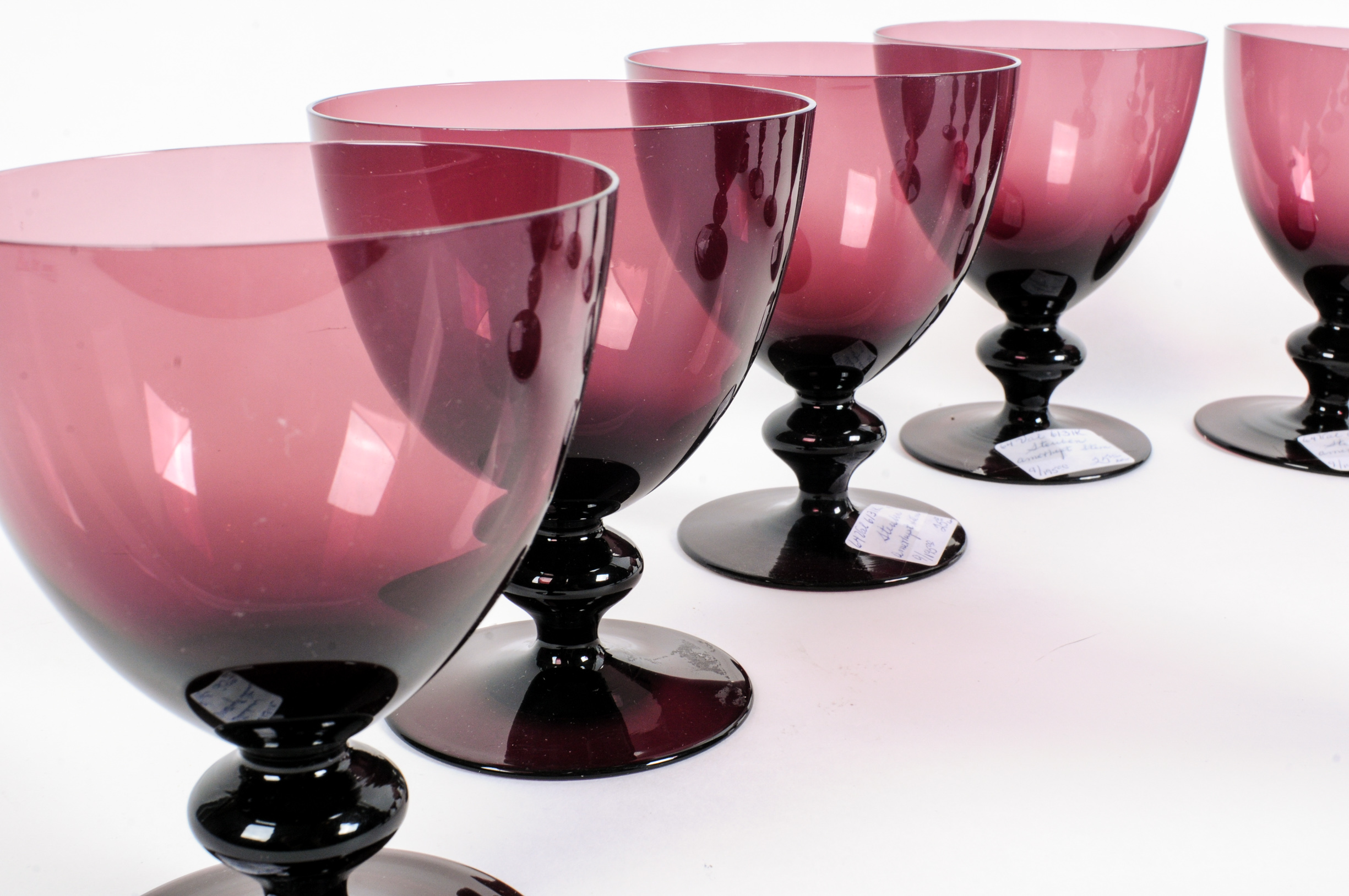 Set of Steuben Glass Water Goblets