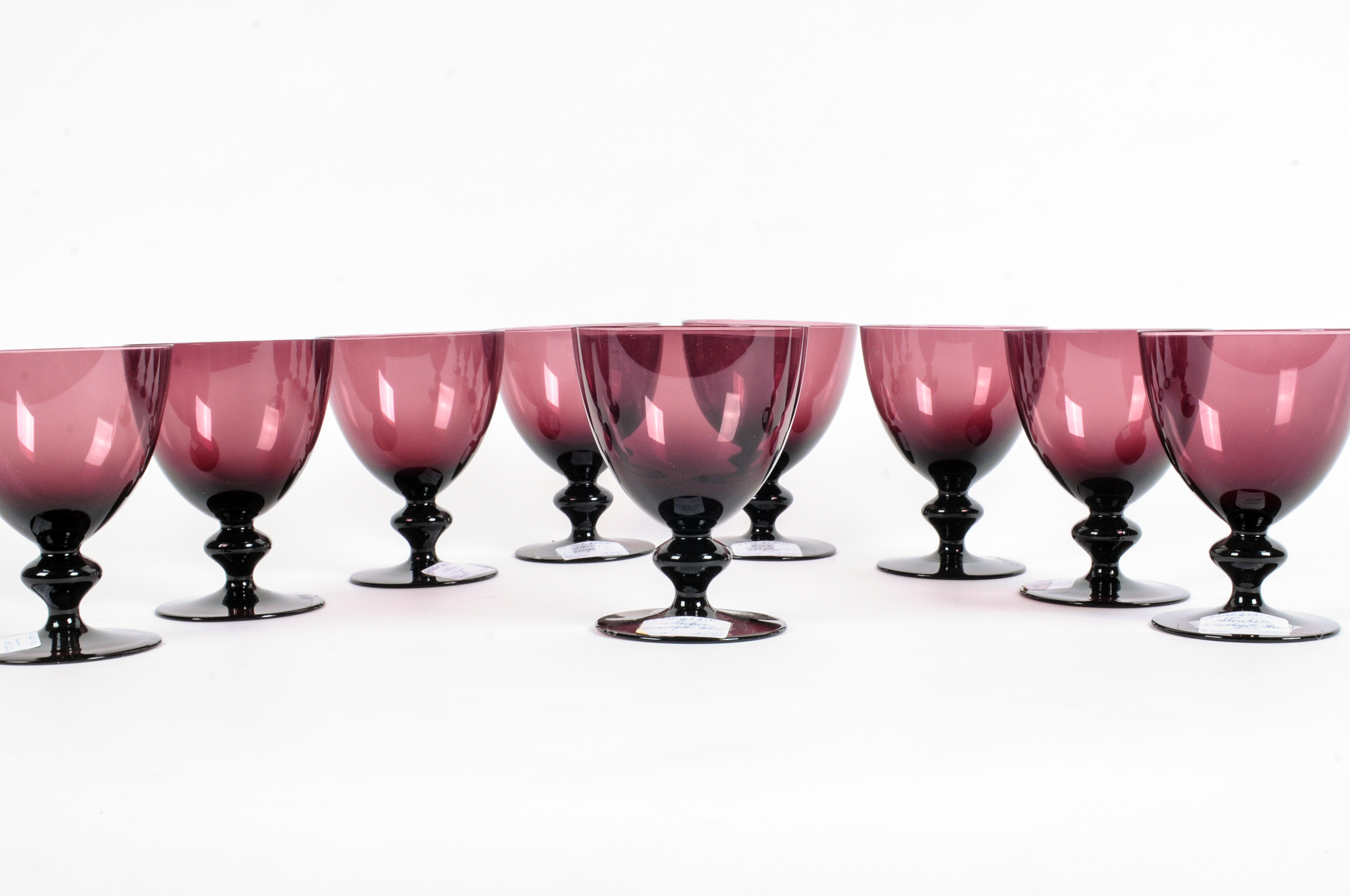 Set of Steuben Glass Water Goblets
