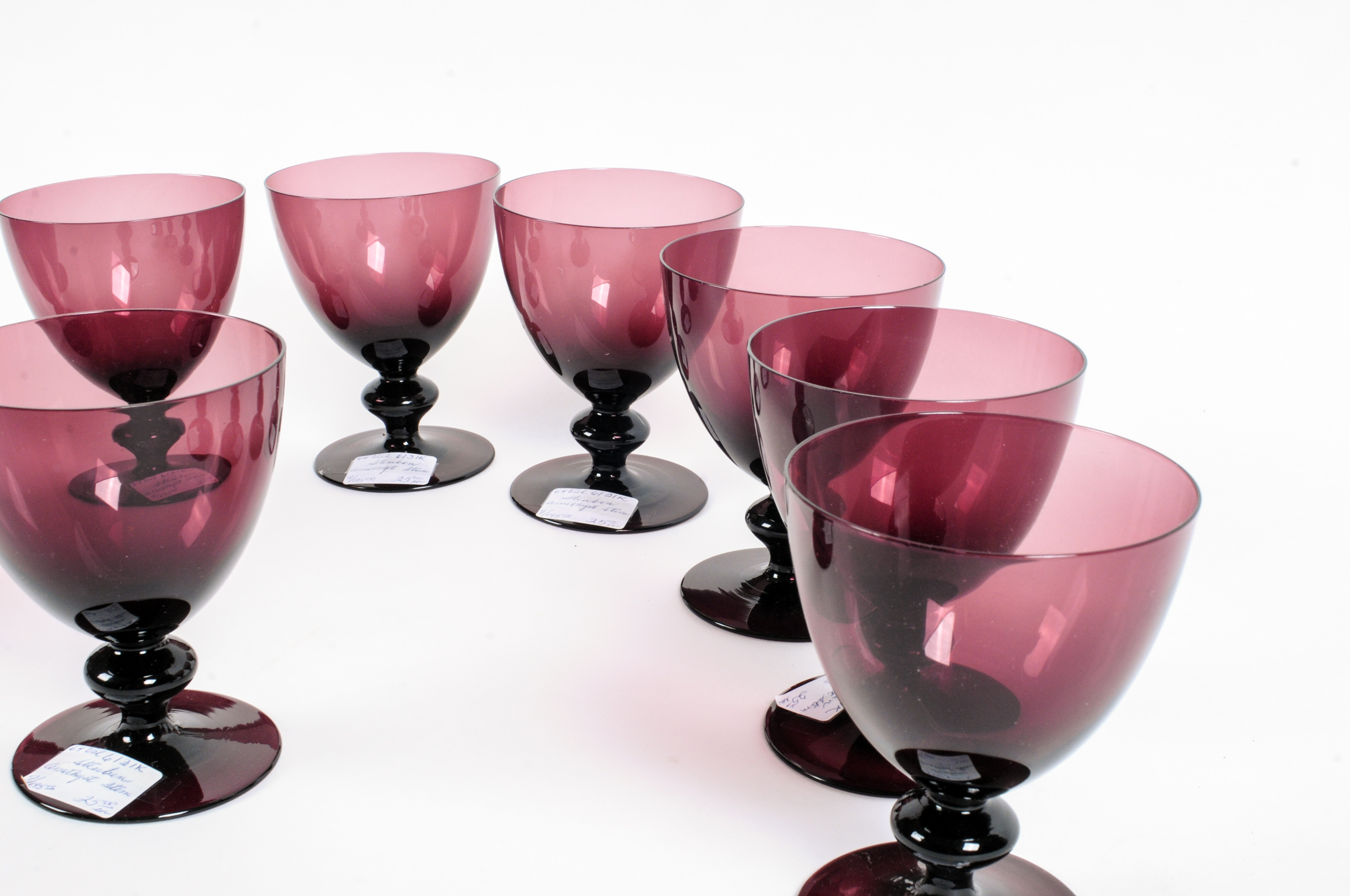 Set of Steuben Glass Water Goblets