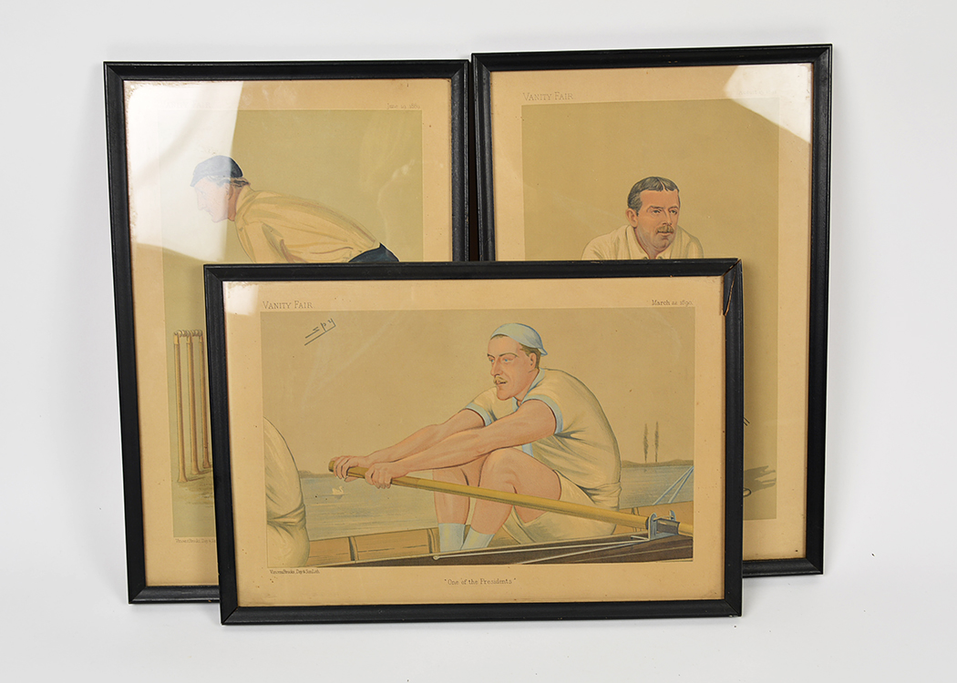 Vanity Fair Sports Themed Framed Lithographs