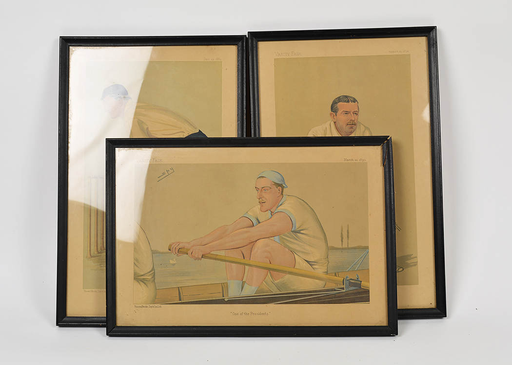 Vanity Fair Sports Themed Framed Lithographs