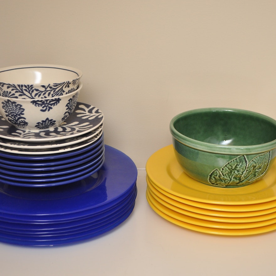 Collection of Ceramic Tableware and Charger Plates