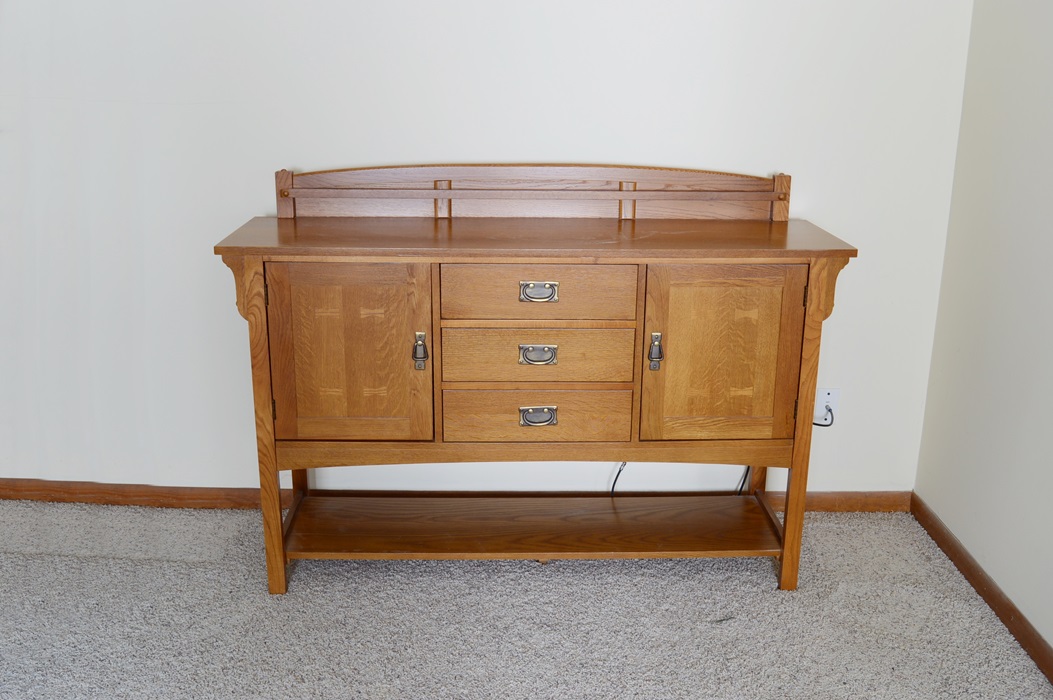 Bassett Oak Mission Style Sideboard