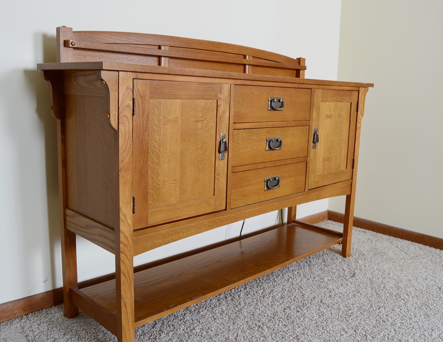 Bassett Oak Mission Style Sideboard