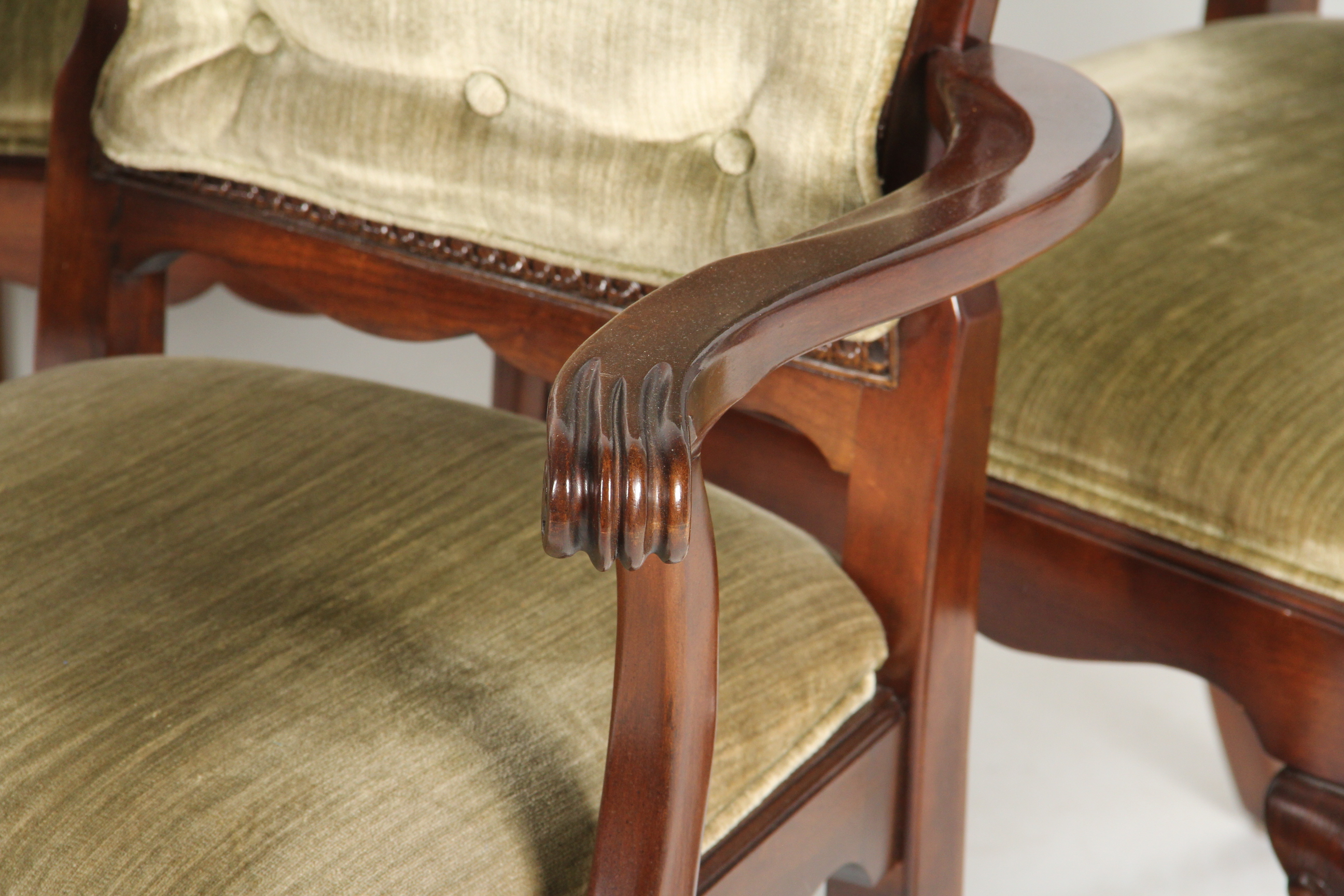 Six Vintage Ethan Allen Cane Back Chairs