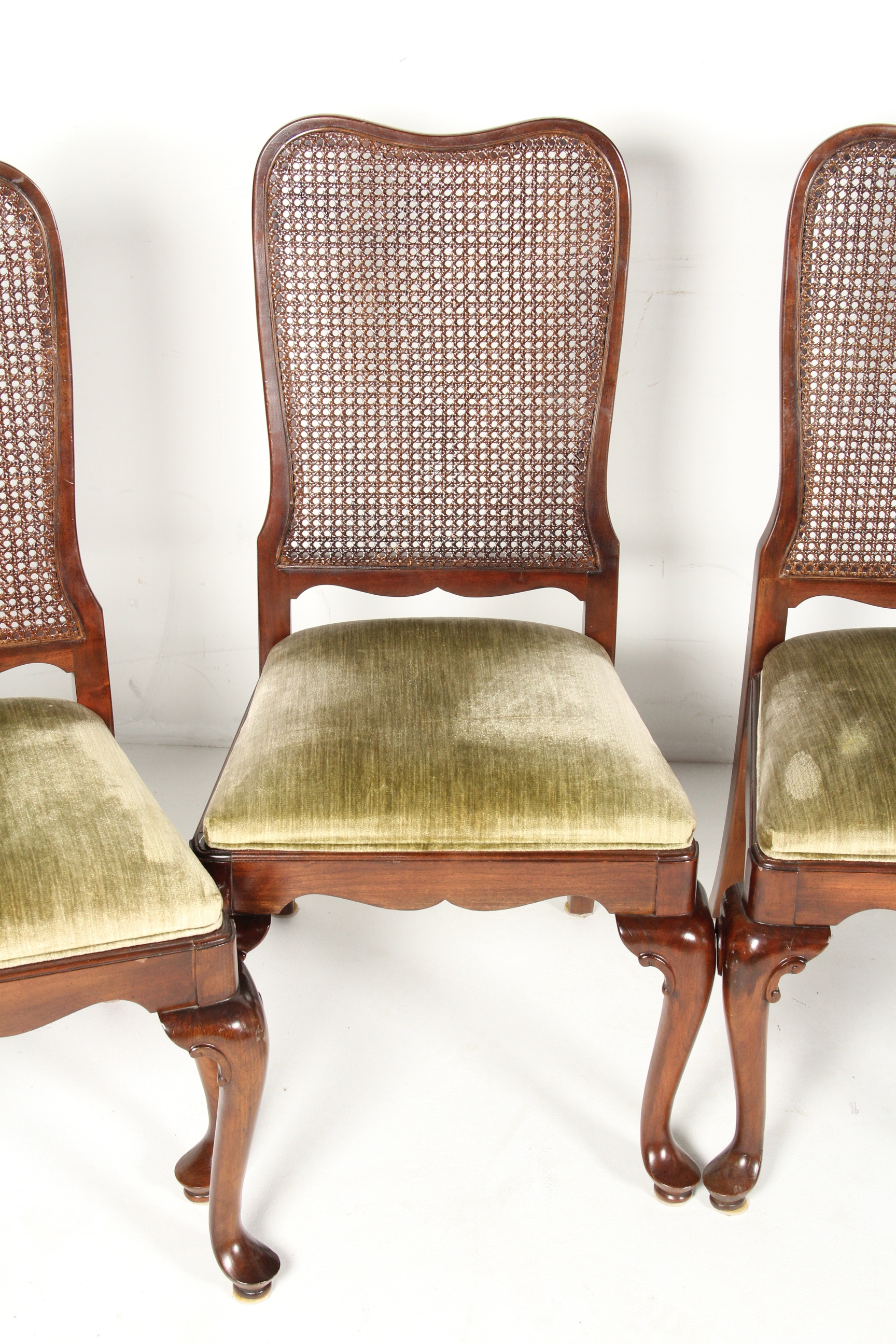 Six Vintage Ethan Allen Cane Back Chairs