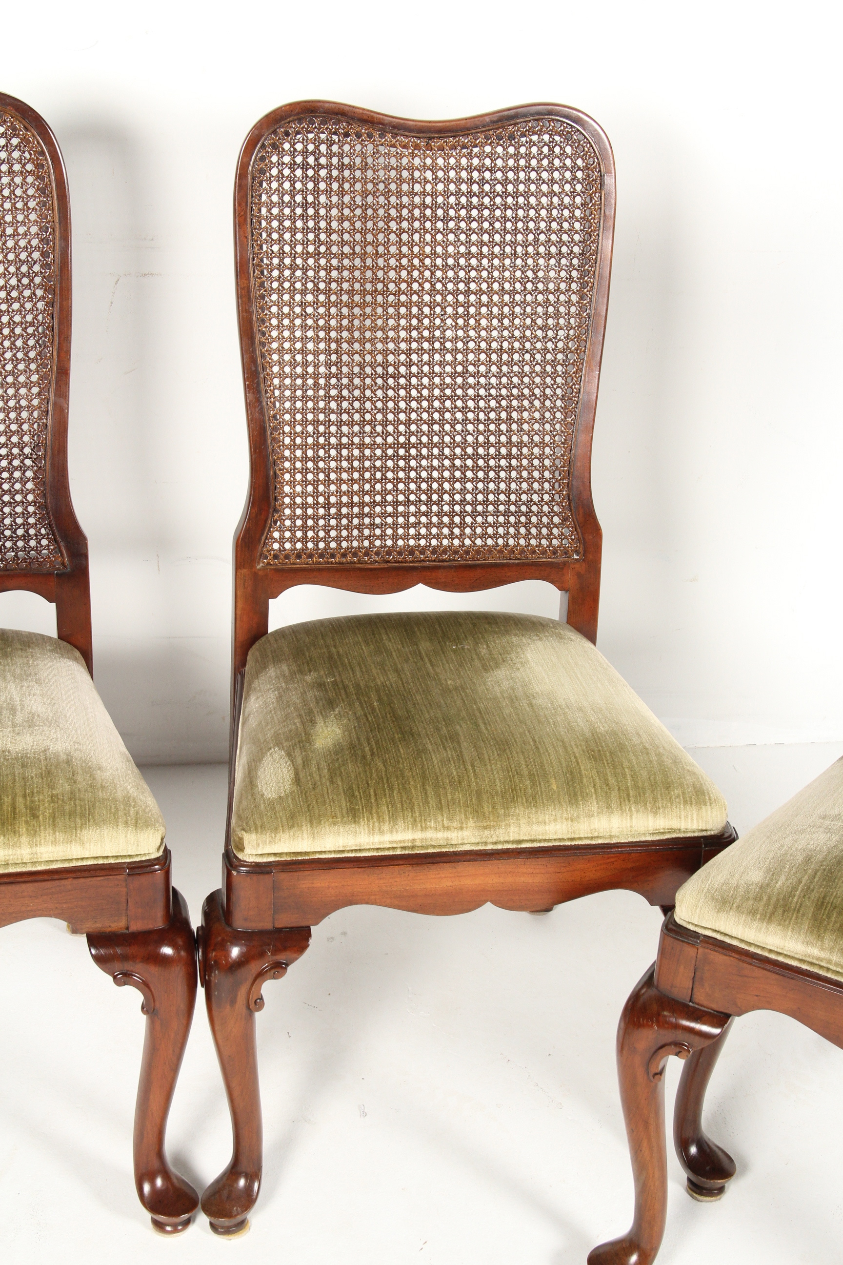 Six Vintage Ethan Allen Cane Back Chairs