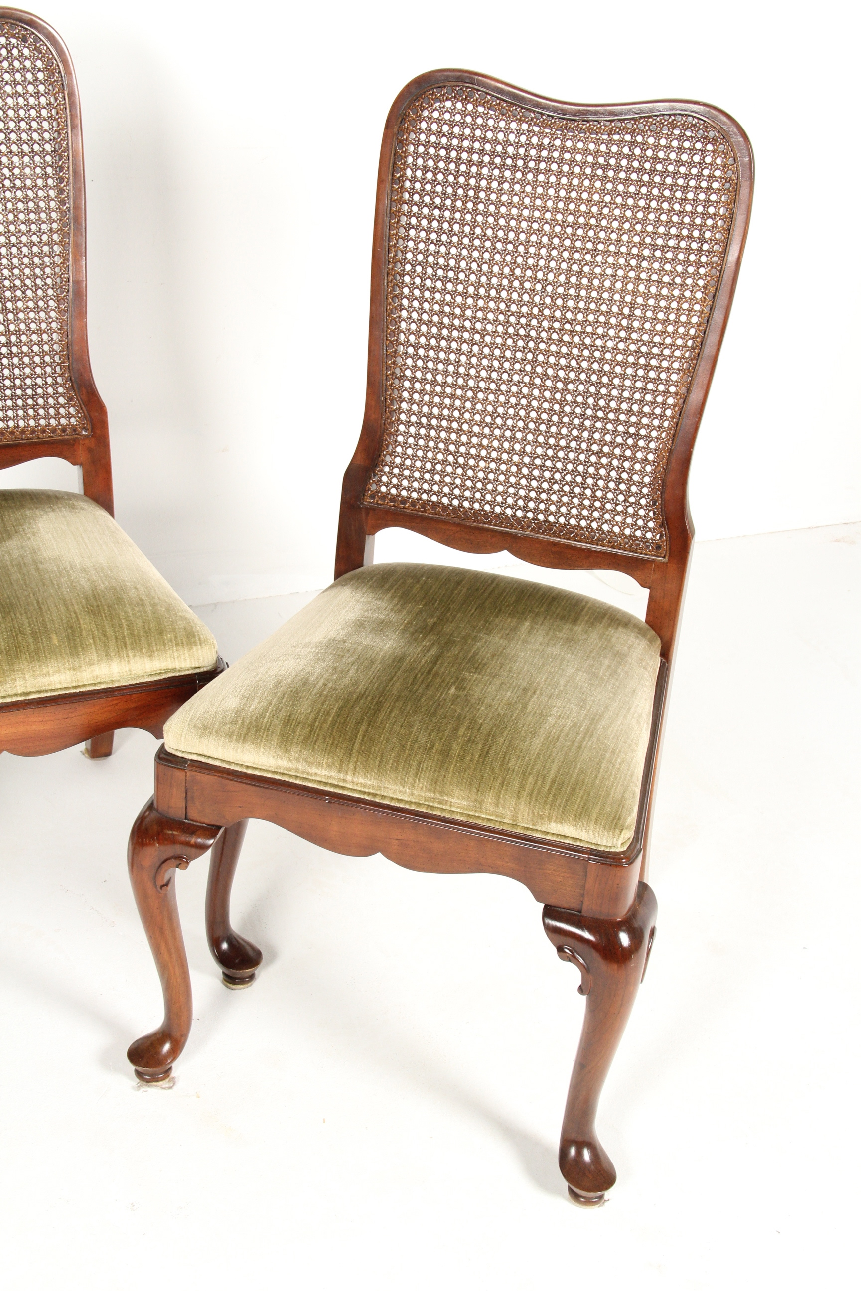 Six Vintage Ethan Allen Cane Back Chairs