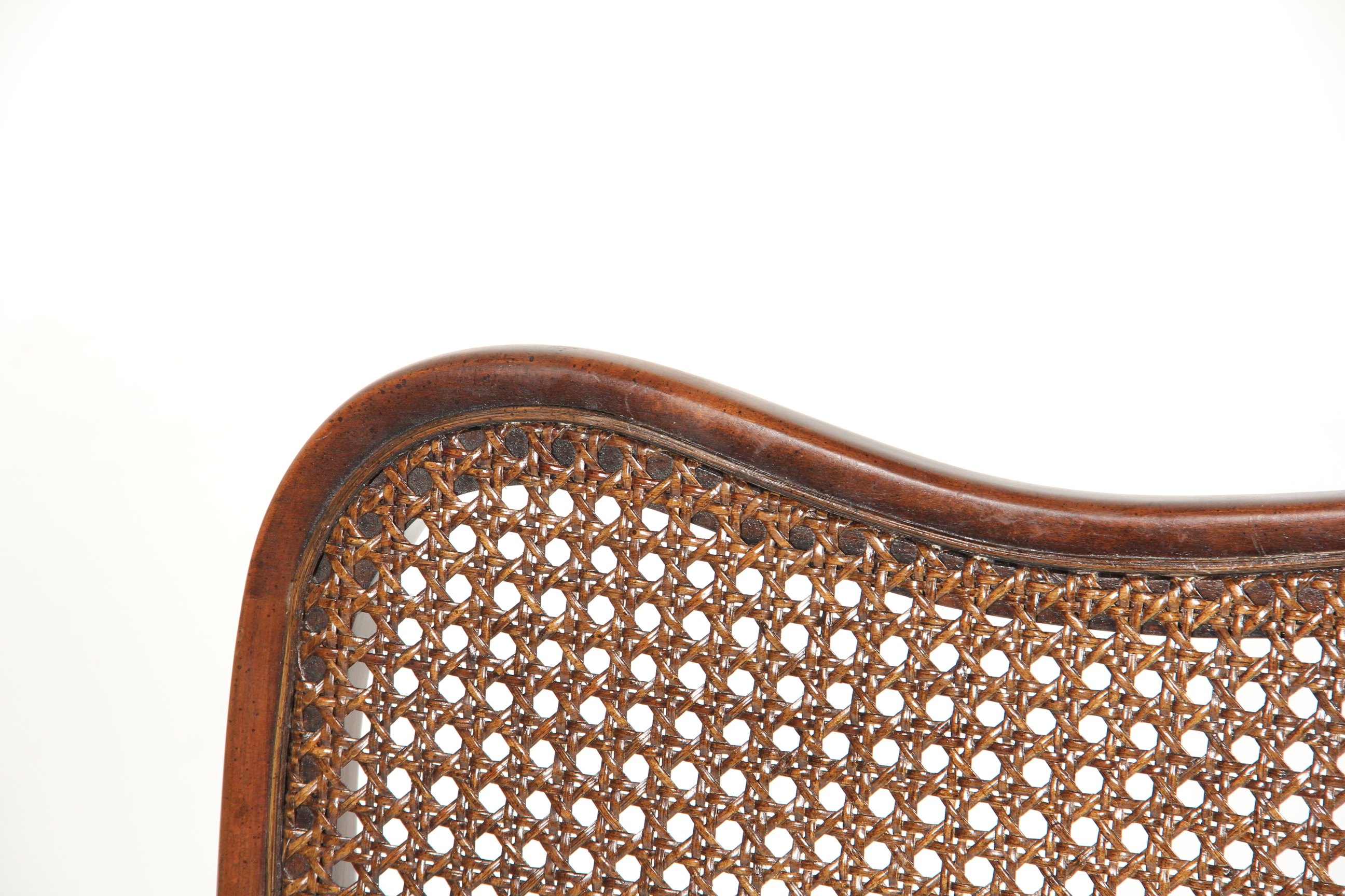 Six Vintage Ethan Allen Cane Back Chairs