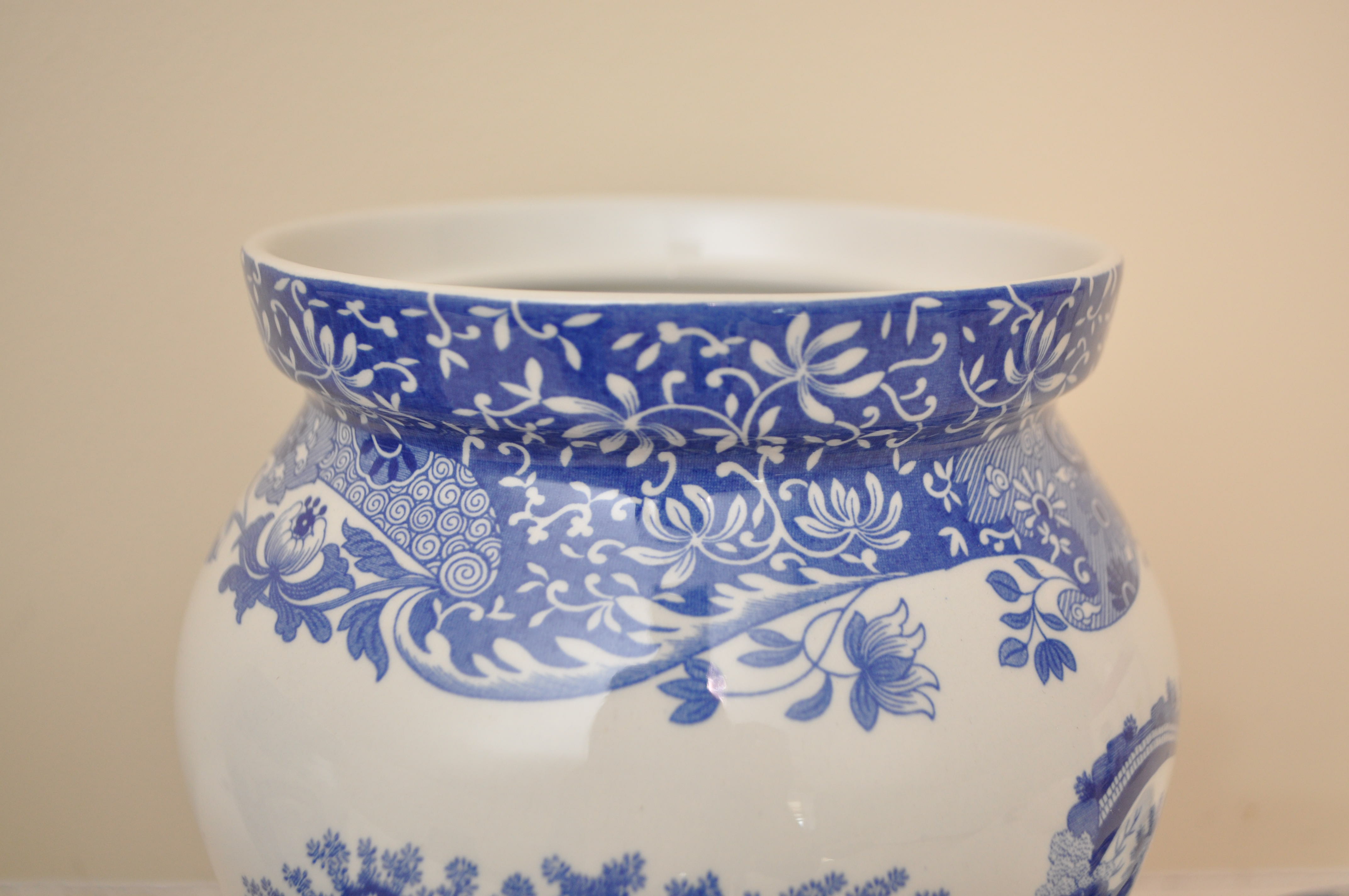 Two Spode "Blue Italian" Lidded Urns