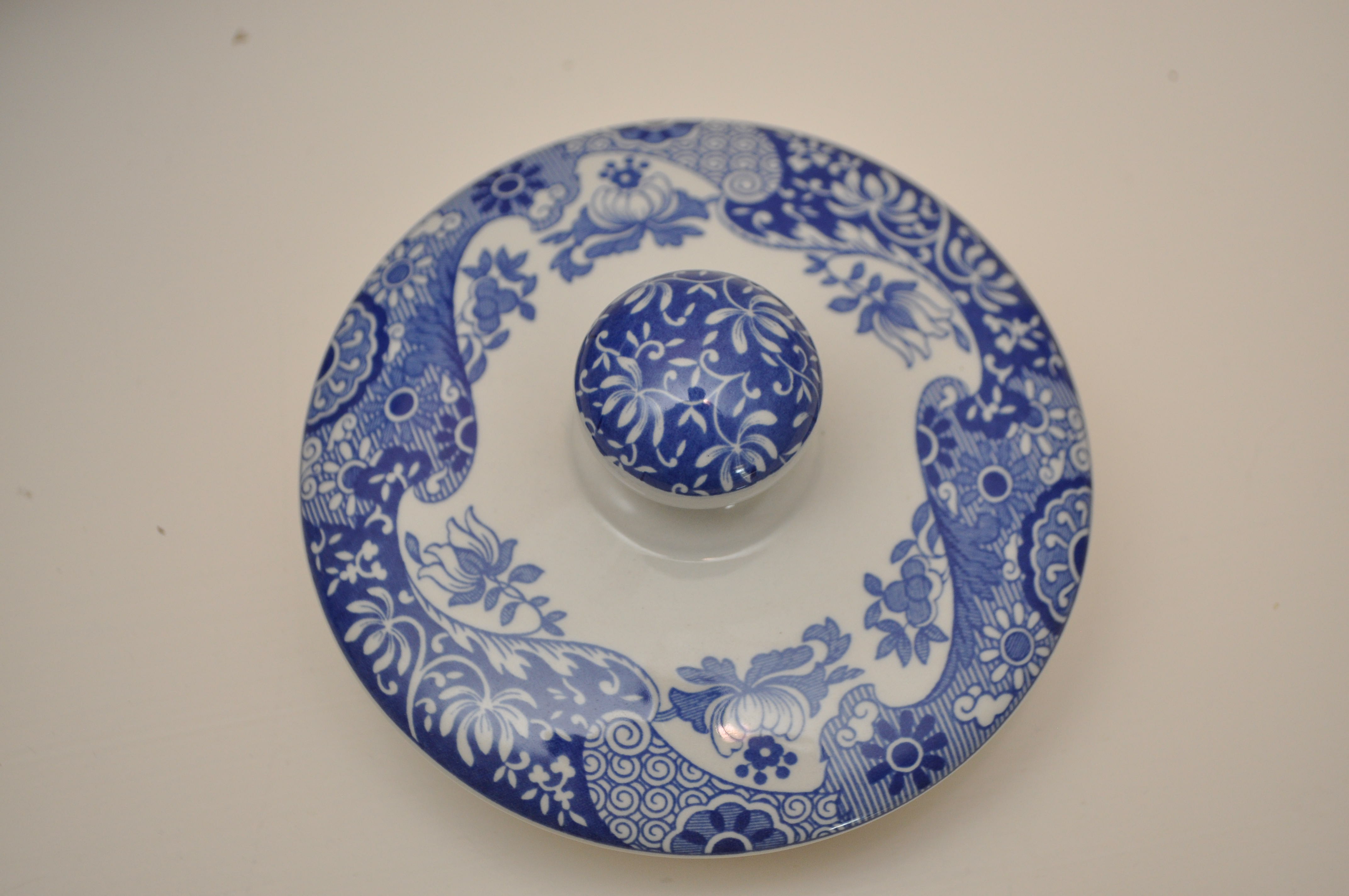Two Spode "Blue Italian" Lidded Urns