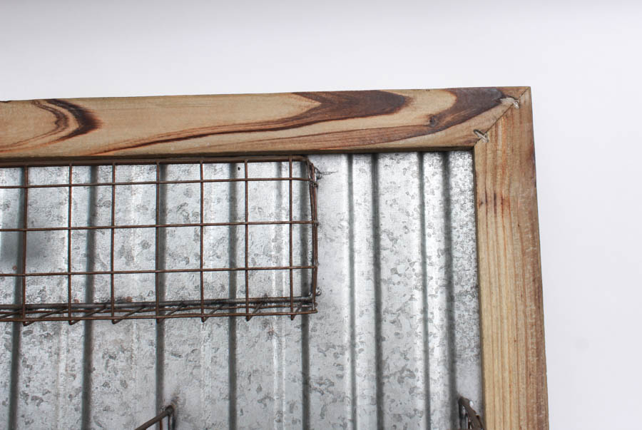 Organizational Board with Baskets and Hooks