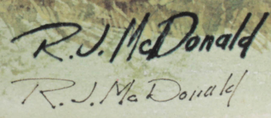 Signed Ralph J. McDonald Tennessee Mockingbird Lithograph