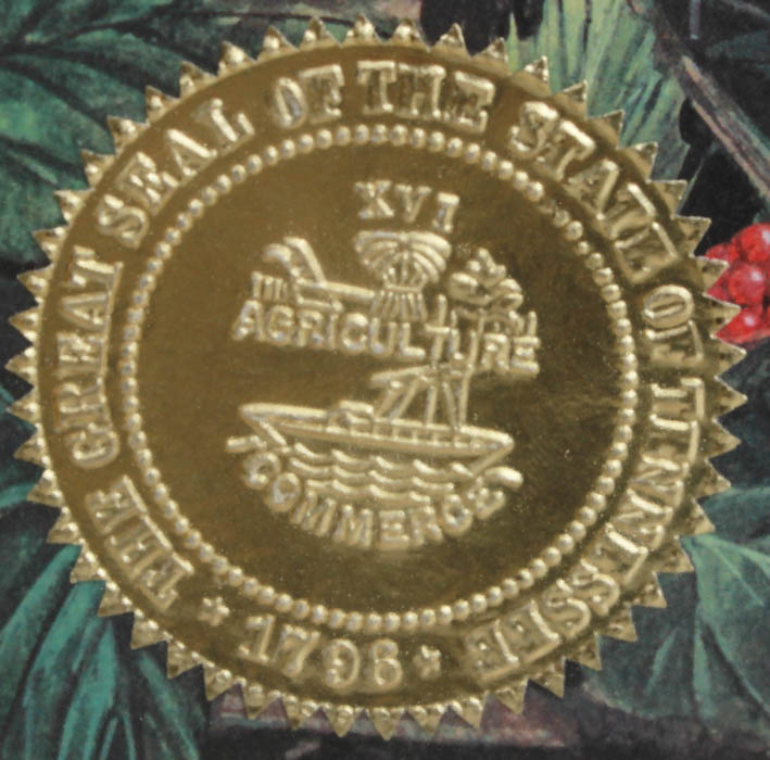 Signed Ralph J. McDonald Tennessee Mockingbird Lithograph