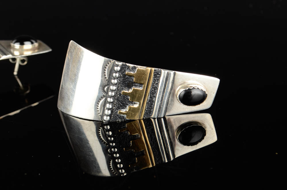 Pair of Tommy Singer Navajo Sterling Silver Earrings