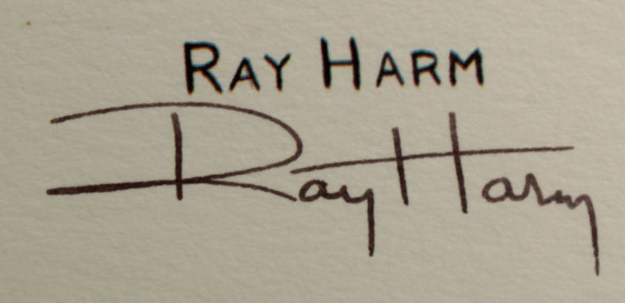 Signed Ray Harm "Downy Woodpecker" Print