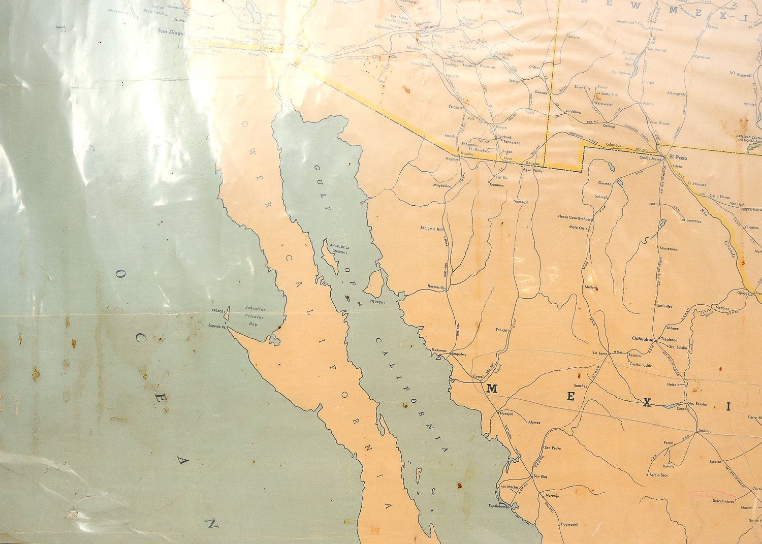 Large 1948 Southern Railway Systems Map