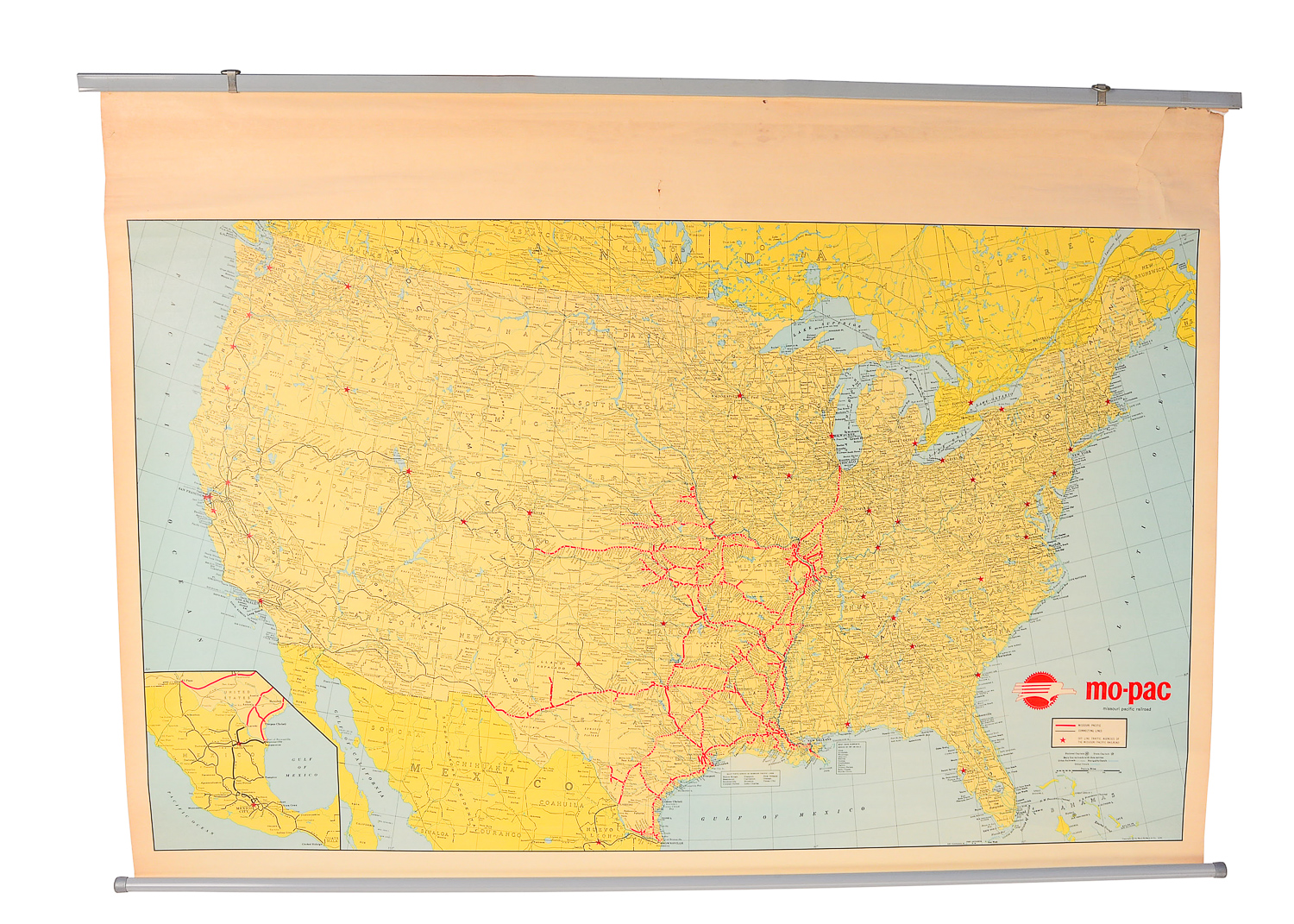 1977 Missouri Pacific Railroad Map