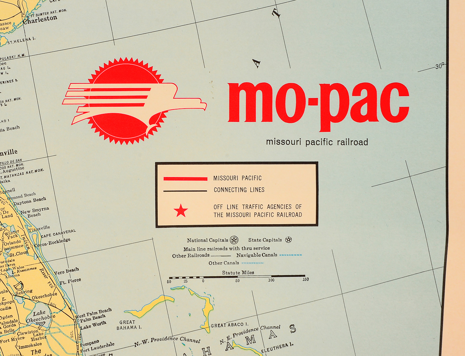 1977 Missouri Pacific Railroad Map