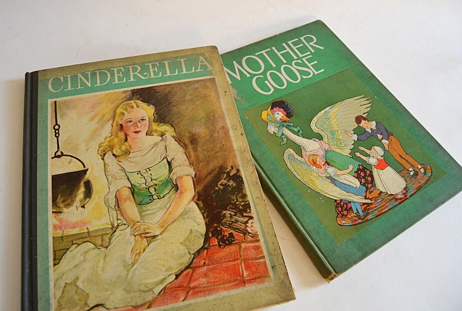 Vintage "The Story of Cinderella" and "Mother Goose"