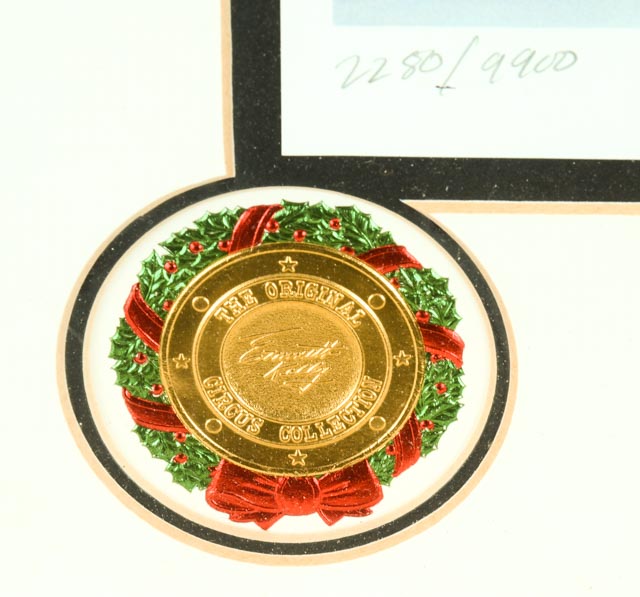 Pair of Weary Willie Christmas Offset Lithographs